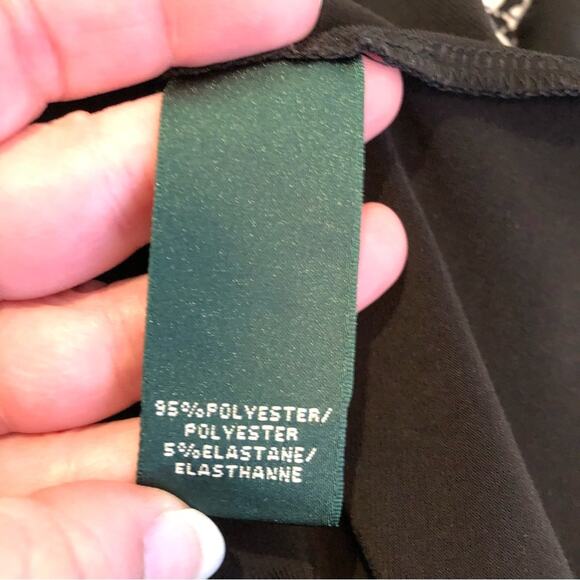 Lauren Ralph Lauren black white graphic print sheath dress size 8 - Picture 11 of 14